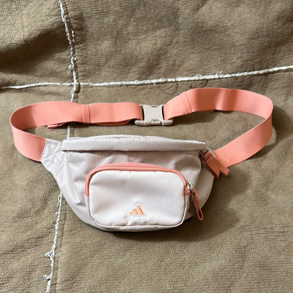 Adidas Pink and Beige Waist Bag NWOT